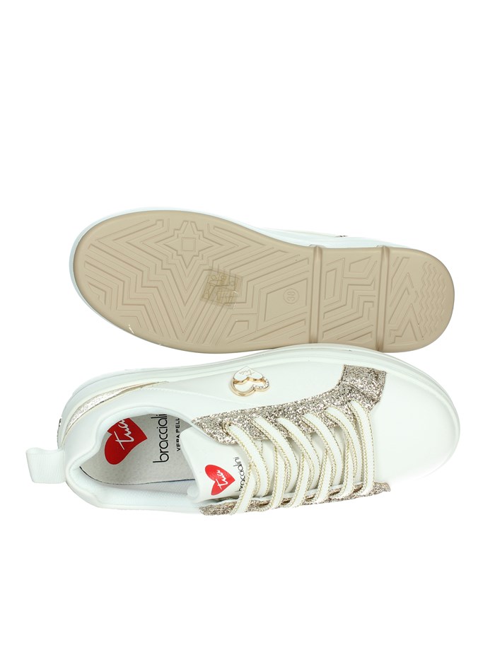 SNEAKERS BASSA BA139 BIANCO/ORO