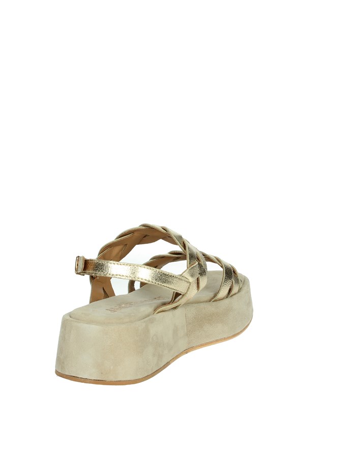 SANDALI CON ZEPPA J-120 ORO