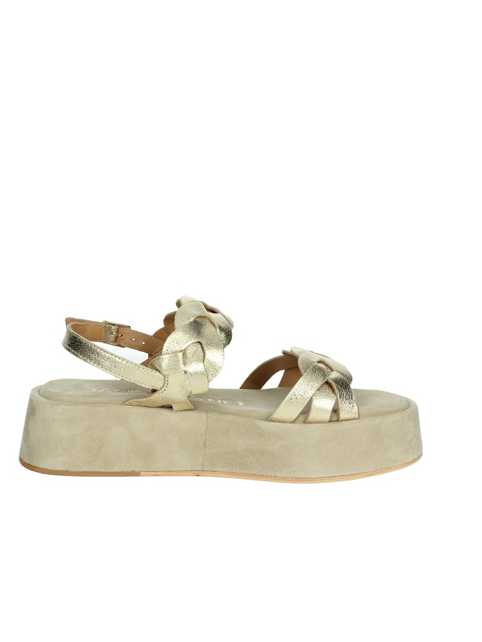 SANDALI CON ZEPPA J-120 ORO