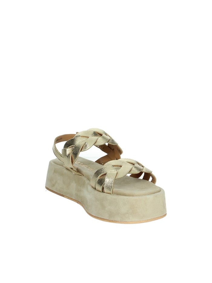 SANDALI CON ZEPPA J-120 ORO
