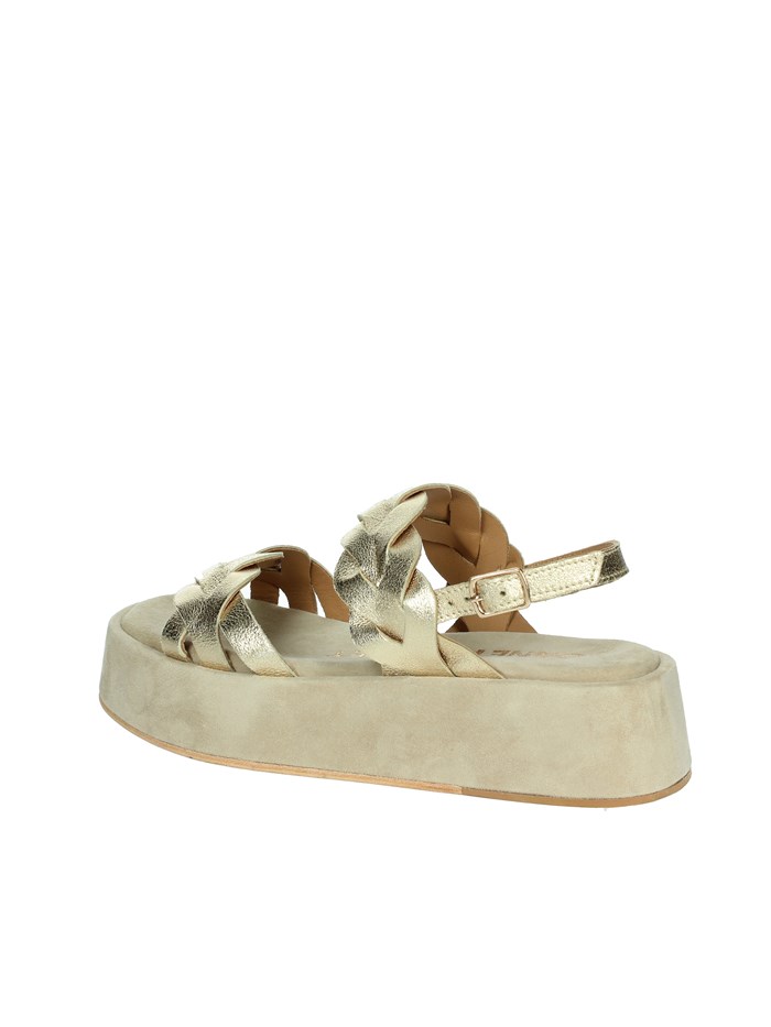 SANDALI CON ZEPPA J-120 ORO