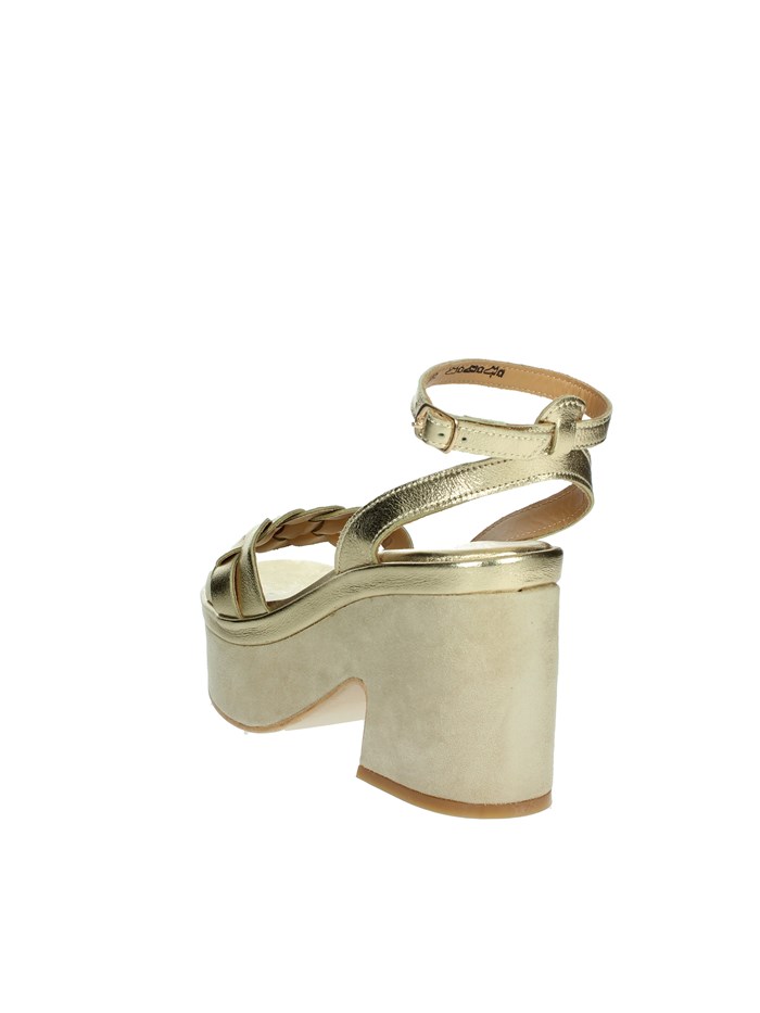 SANDALI CON TACCO J-152 ORO