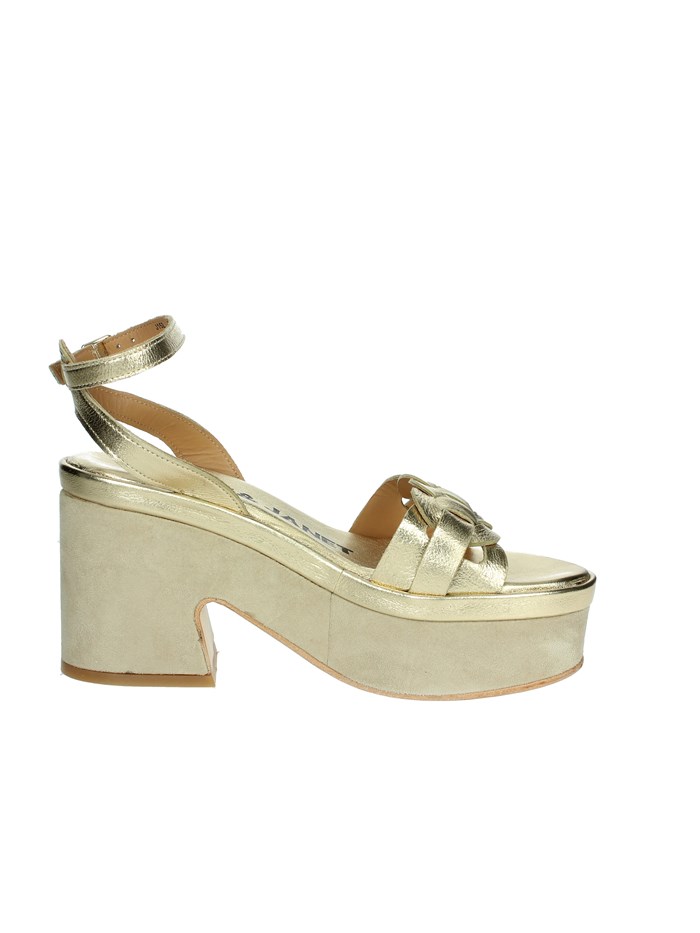 SANDALI CON TACCO J-152 ORO