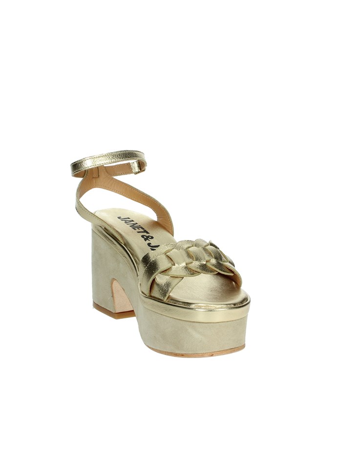 SANDALI CON TACCO J-152 ORO