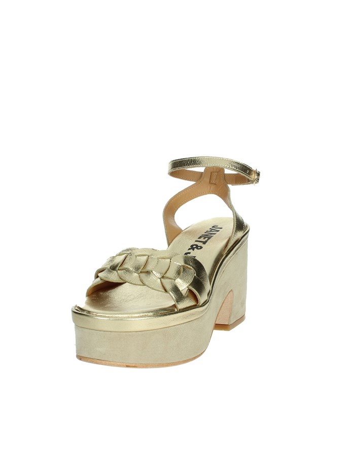 SANDALI CON TACCO J-152 ORO