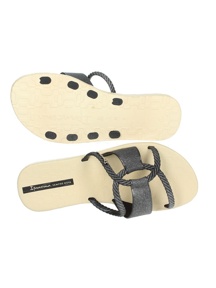 CIABATTE BASSE 27241 NERO/BEIGE