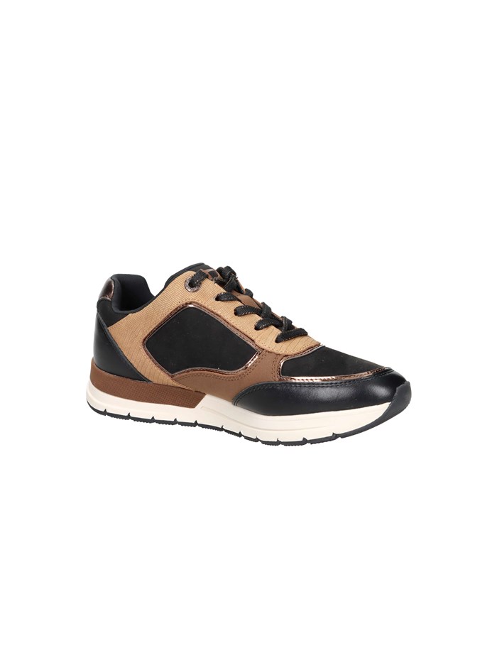 SNEAKERS BASSA 1-23768-45 NERO/CUOIO