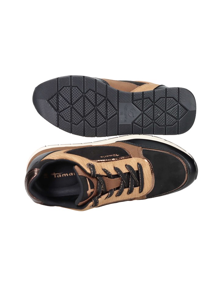 SNEAKERS BASSA 1-23768-45 NERO/CUOIO