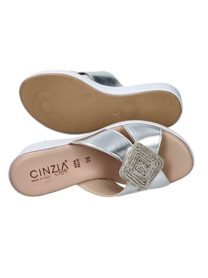 CIABATTE CON ZEPPA TS61312 ARGENTO