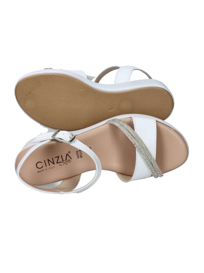 SANDALI CON ZEPPA TS61224 BIANCO