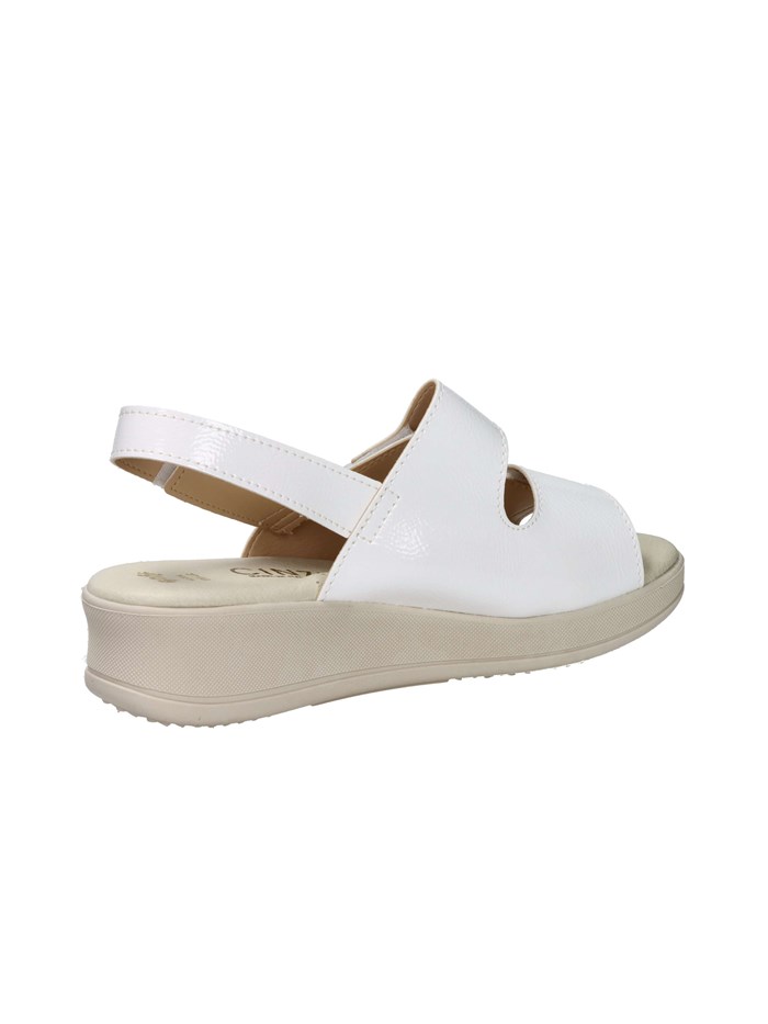 SANDALI CON ZEPPA LF85001 BIANCO/ARGENTO