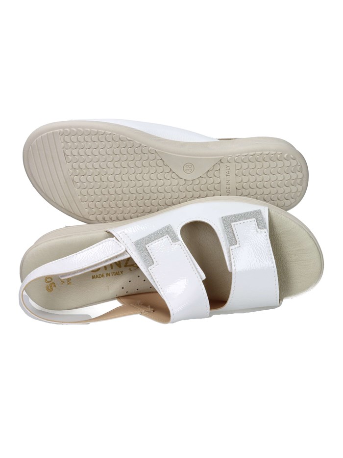 SANDALI CON ZEPPA LF85001 BIANCO/ARGENTO