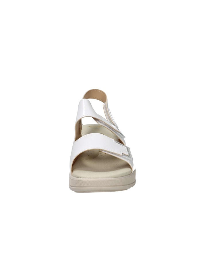 SANDALI CON ZEPPA LF85001 BIANCO/ARGENTO