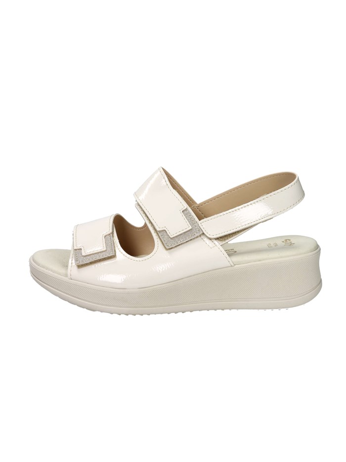 SANDALI CON ZEPPA LF85001 BEIGE/ORO