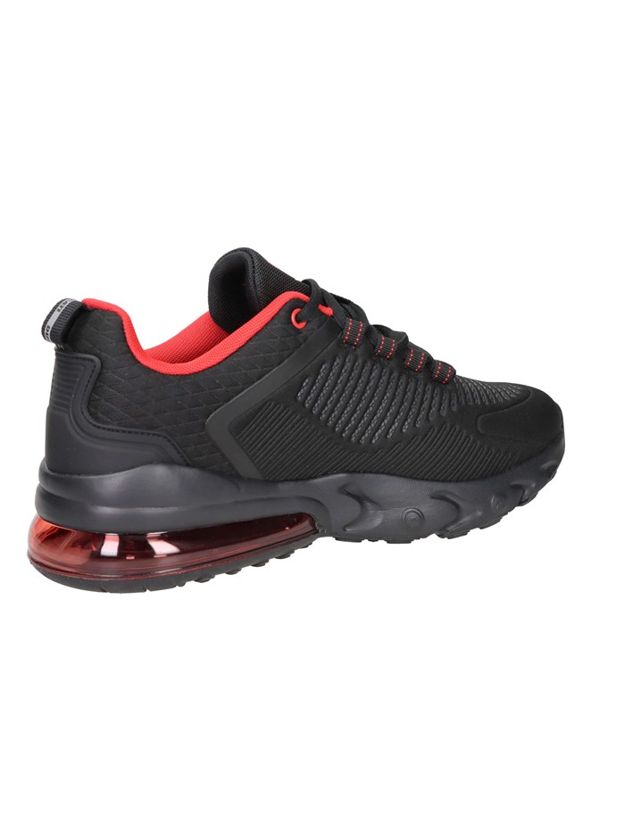 SNEAKERS BASSA DU42M113 NERO/ROSSO