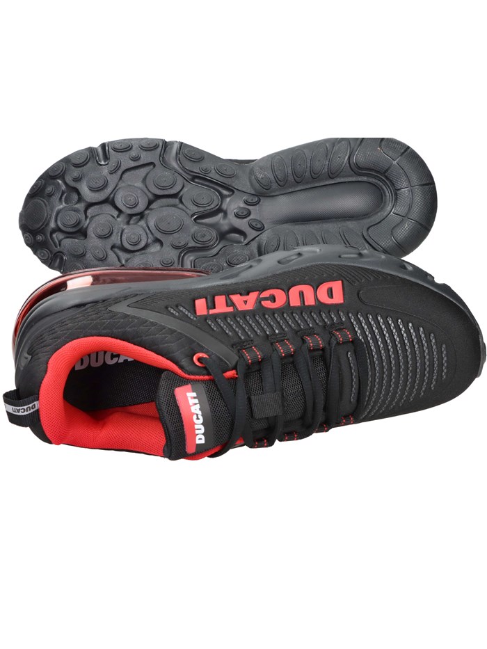 SNEAKERS BASSA DU42M113 NERO/ROSSO