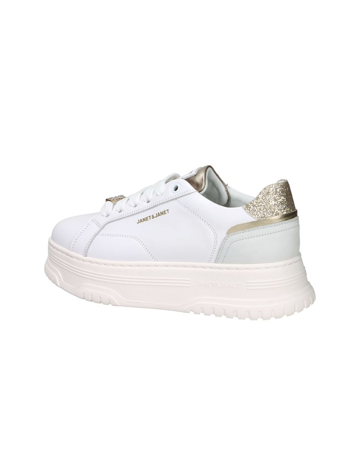 SNEAKERS BASSA J-422 BIANCO/ORO