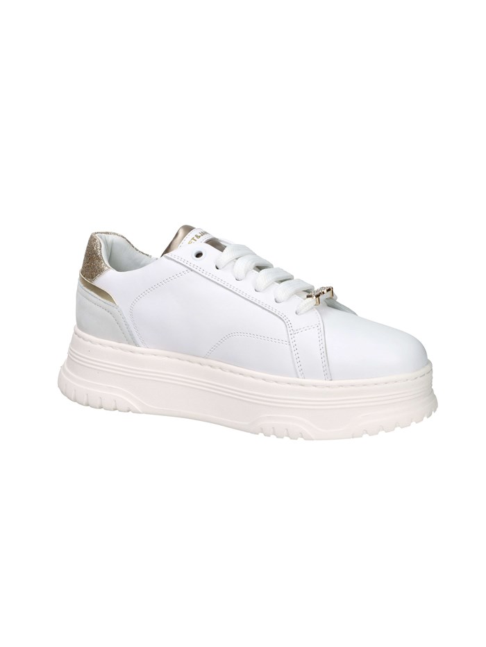 SNEAKERS BASSA J-422 BIANCO/ORO