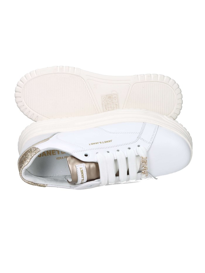 SNEAKERS BASSA J-422 BIANCO/ORO