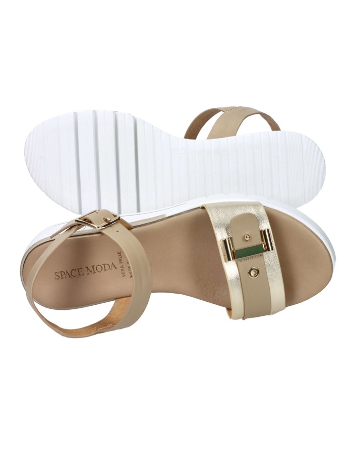 SANDALI CON ZEPPA 81621-E5 PLATINO