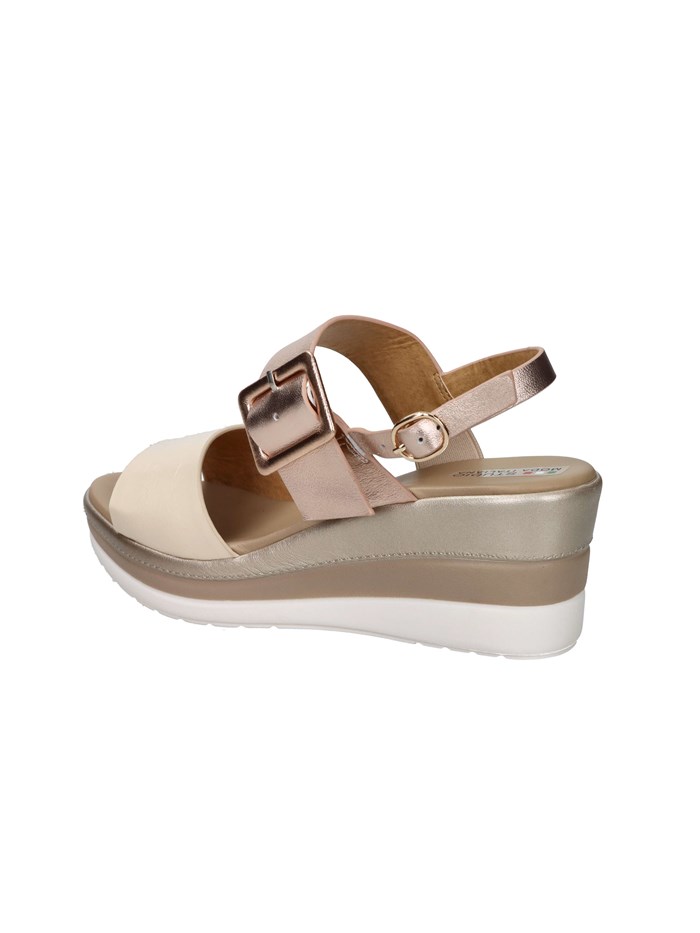 SANDALI CON ZEPPA 84215-E5 BEIGE/CIPRIA