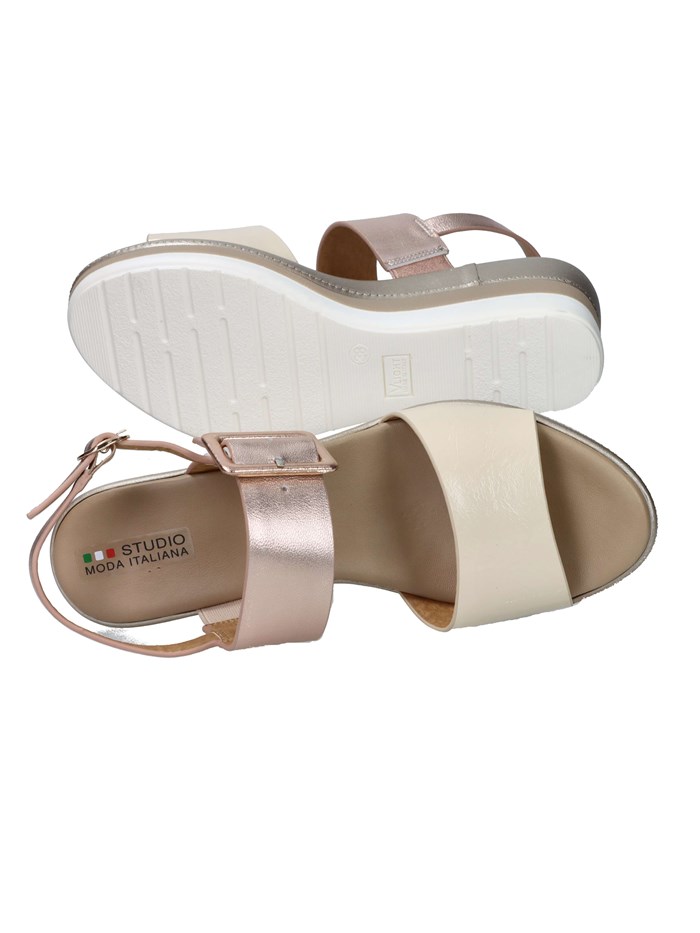 SANDALI CON ZEPPA 84215-E5 BEIGE/CIPRIA