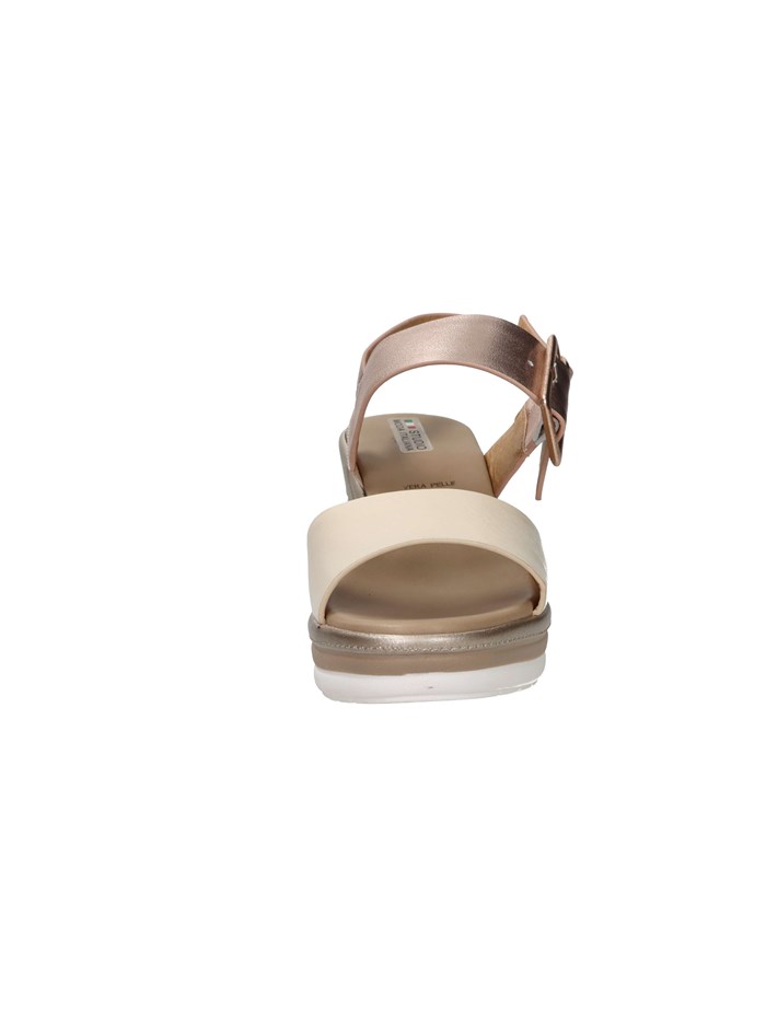 SANDALI CON ZEPPA 84215-E5 BEIGE/CIPRIA