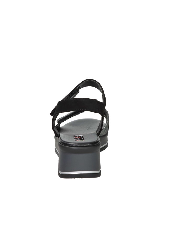 SANDALI CON ZEPPA 12422 NERO