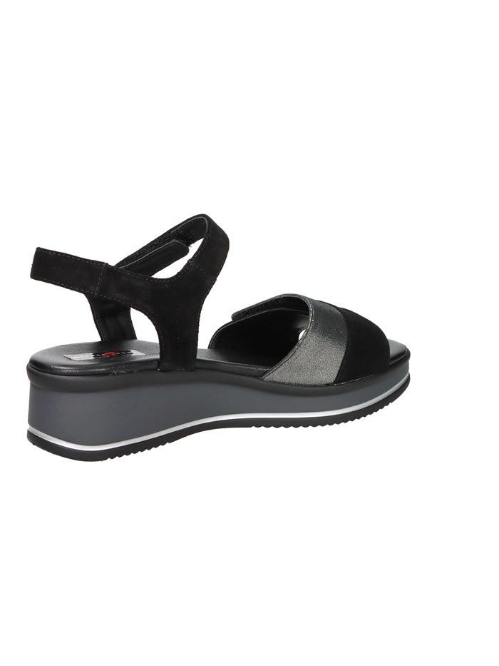 SANDALI CON ZEPPA 12422 NERO