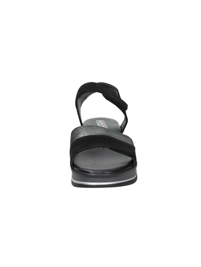 SANDALI CON ZEPPA 12422 NERO