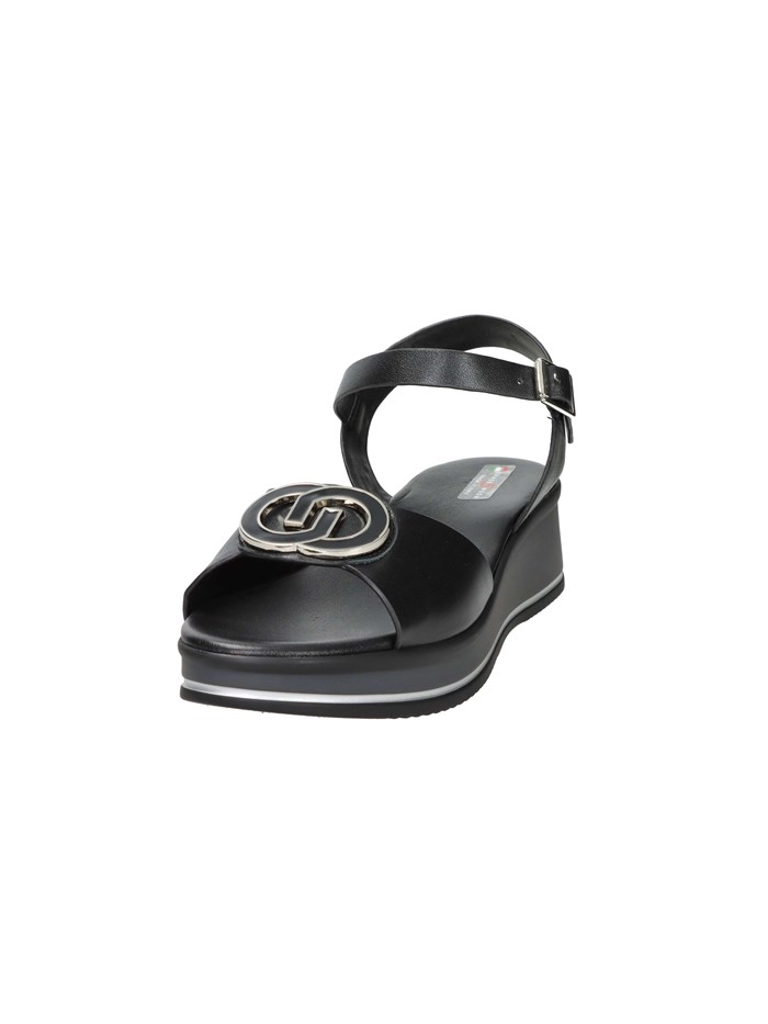 SANDALI CON ZEPPA 12294 NERO