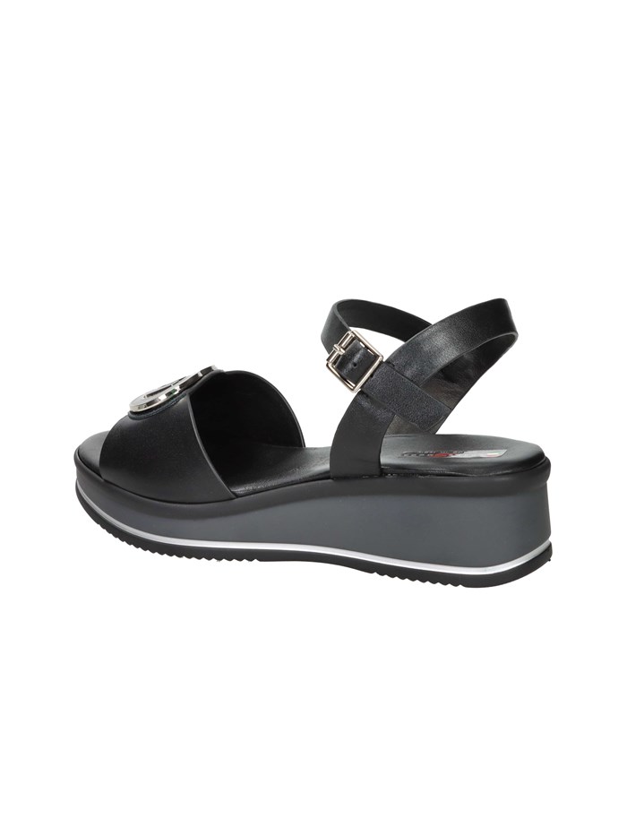 SANDALI CON ZEPPA 12294 NERO