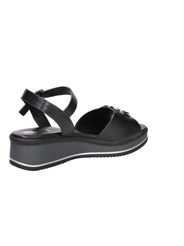 SANDALI CON ZEPPA 12294 NERO