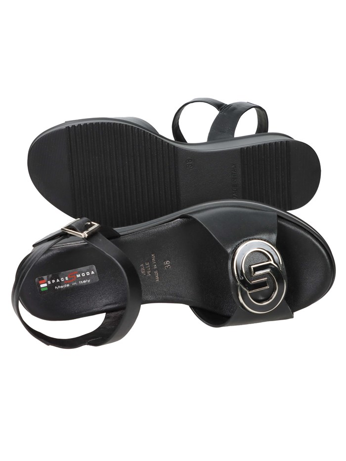 SANDALI CON ZEPPA 12294 NERO