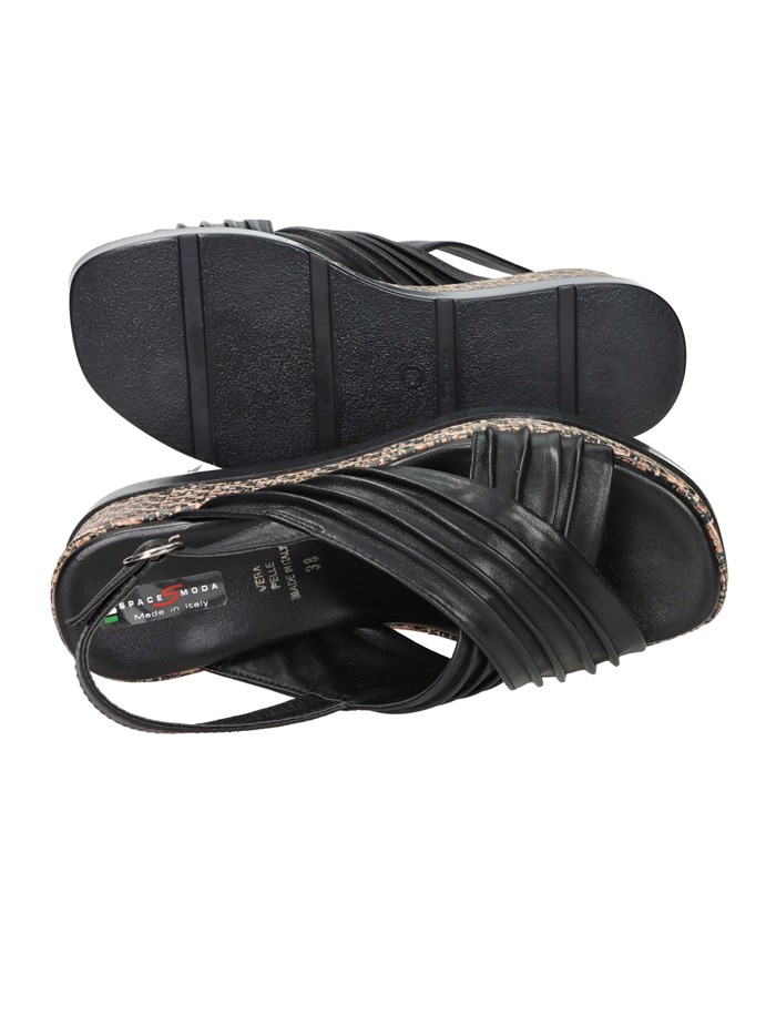 SANDALI CON ZEPPA 50230-E5 NERO