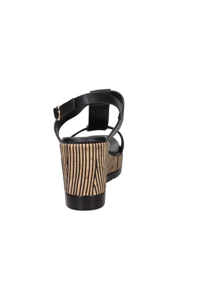 SANDALI CON ZEPPA 51402 NERO