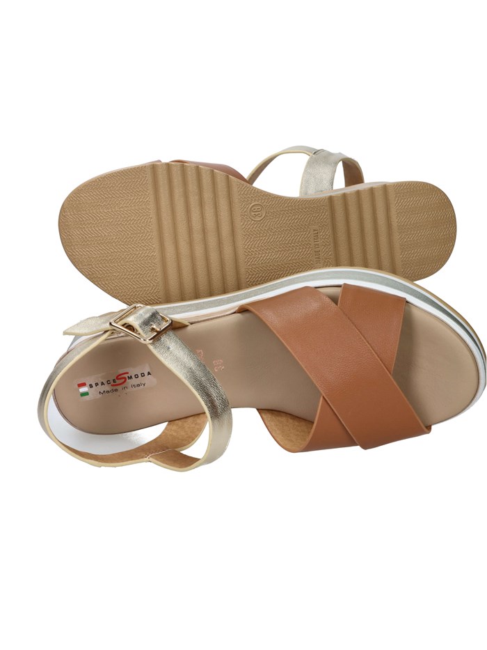 SANDALI CON ZEPPA 19246-E5 CUOIO