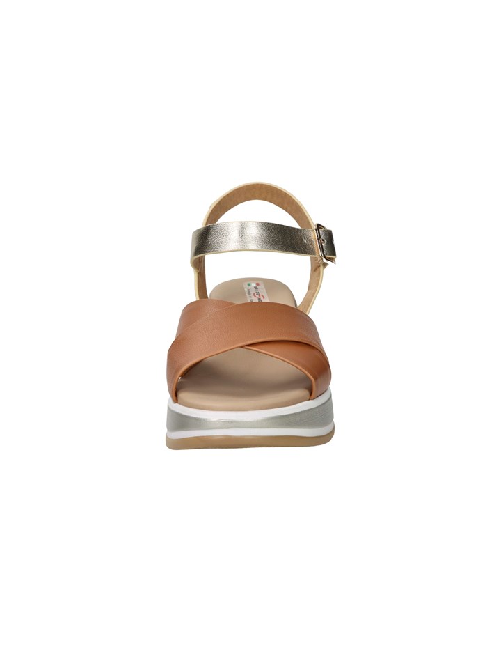SANDALI CON ZEPPA 19246-E5 CUOIO