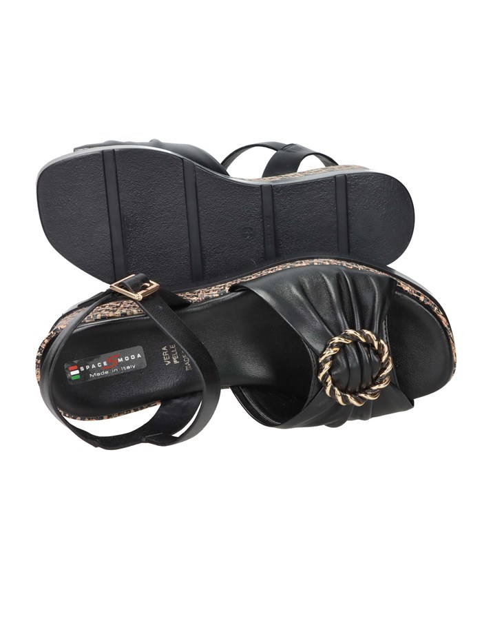 SANDALI CON ZEPPA 50252-E5 NERO