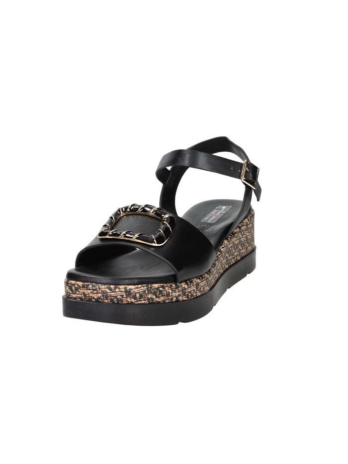 SANDALI CON ZEPPA 50236-E5 NERO