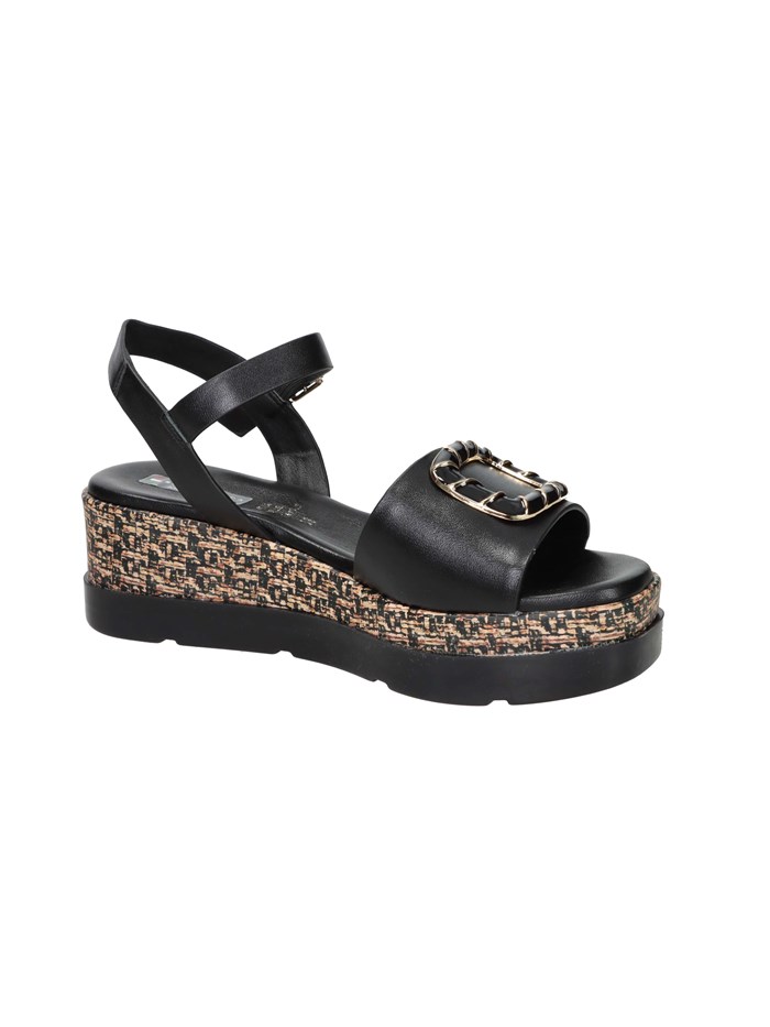 SANDALI CON ZEPPA 50236-E5 NERO