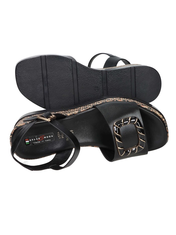 SANDALI CON ZEPPA 50236-E5 NERO