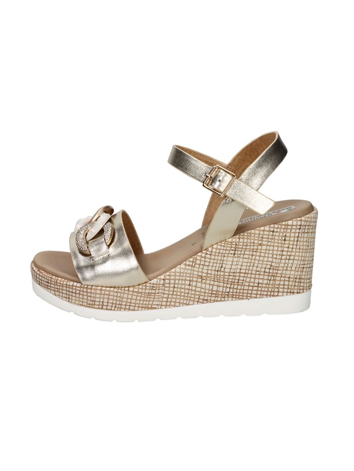 SANDALI CON ZEPPA 51291-E5 PLATINO