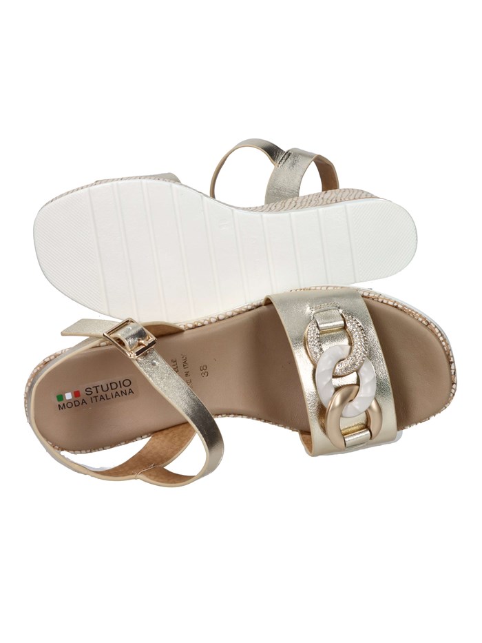 SANDALI CON ZEPPA 51291-E5 PLATINO