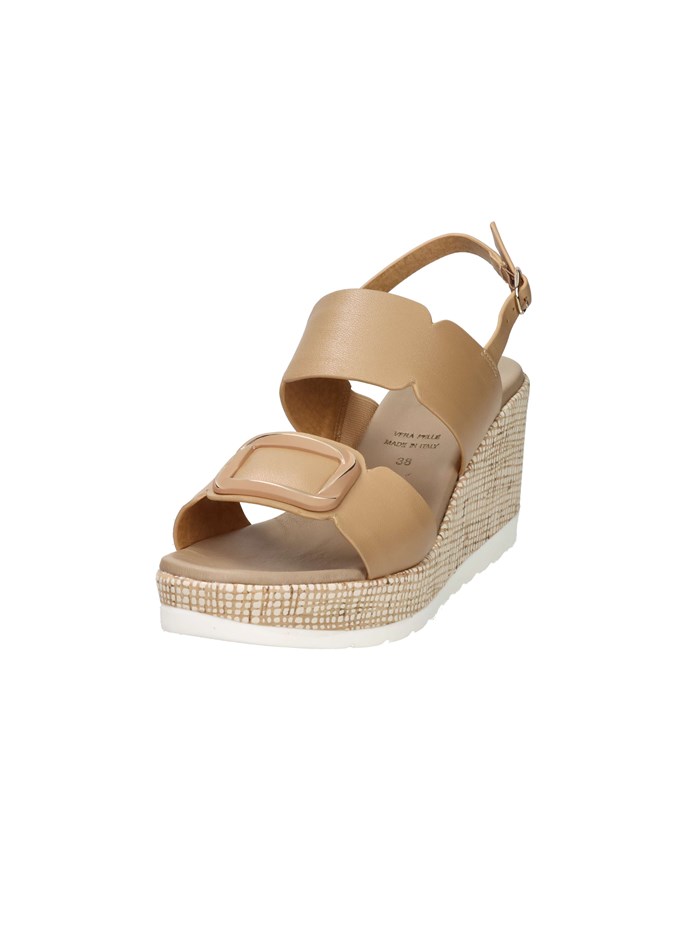 SANDALI CON ZEPPA 51229-E5 CAMMELLO