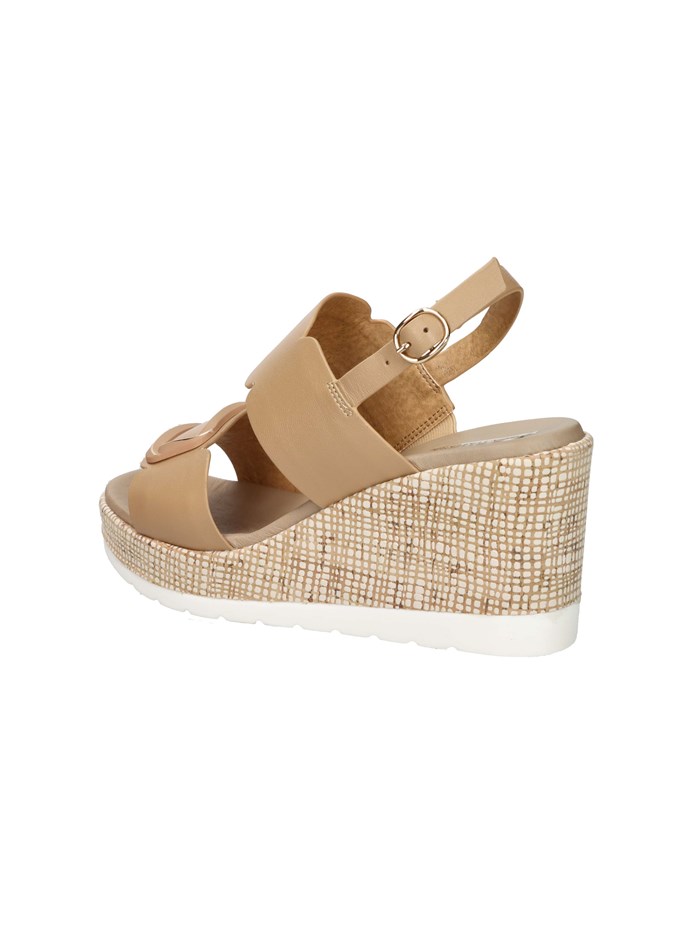 SANDALI CON ZEPPA 51229-E5 CAMMELLO