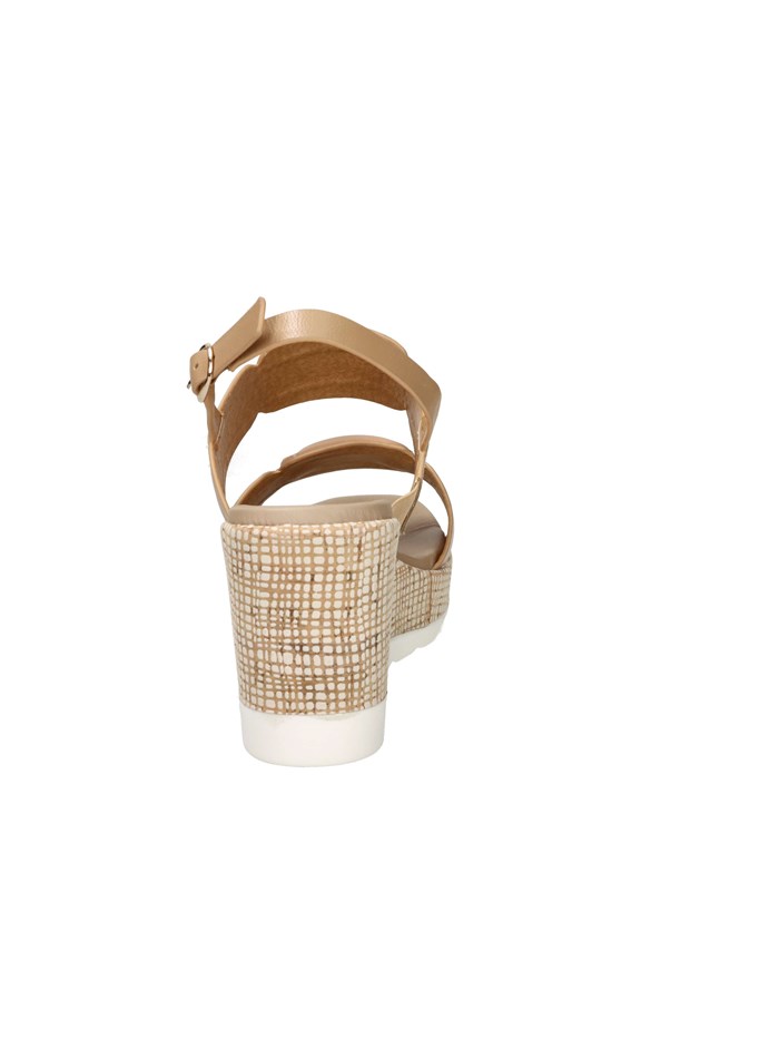 SANDALI CON ZEPPA 51229-E5 CAMMELLO