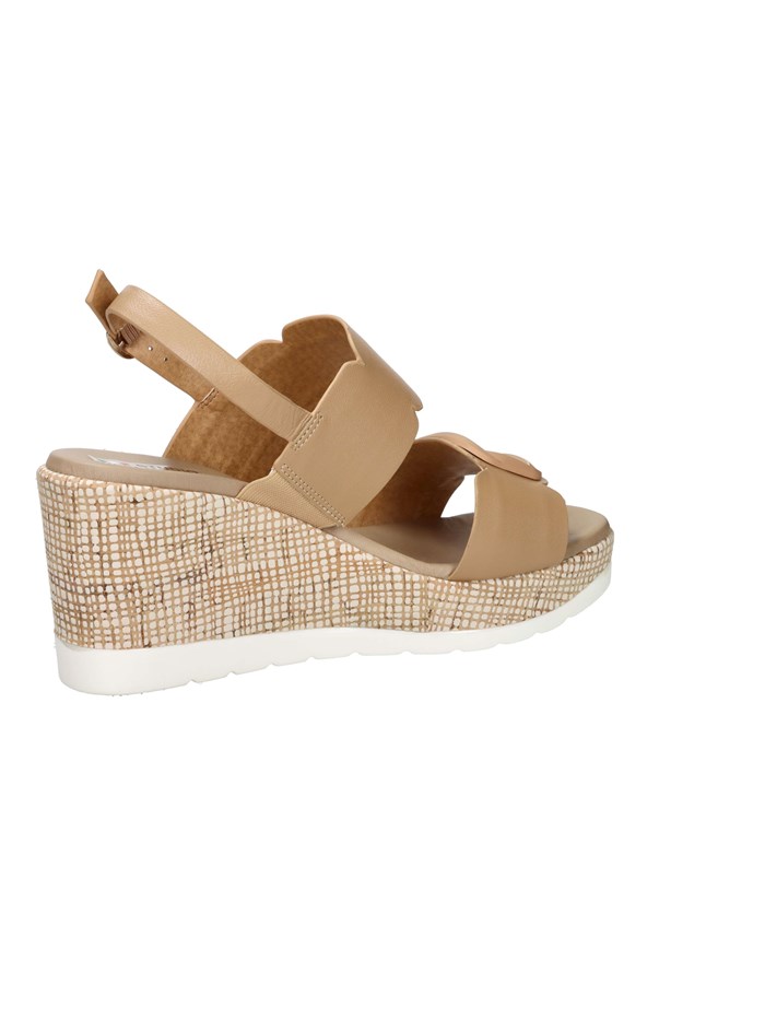 SANDALI CON ZEPPA 51229-E5 CAMMELLO