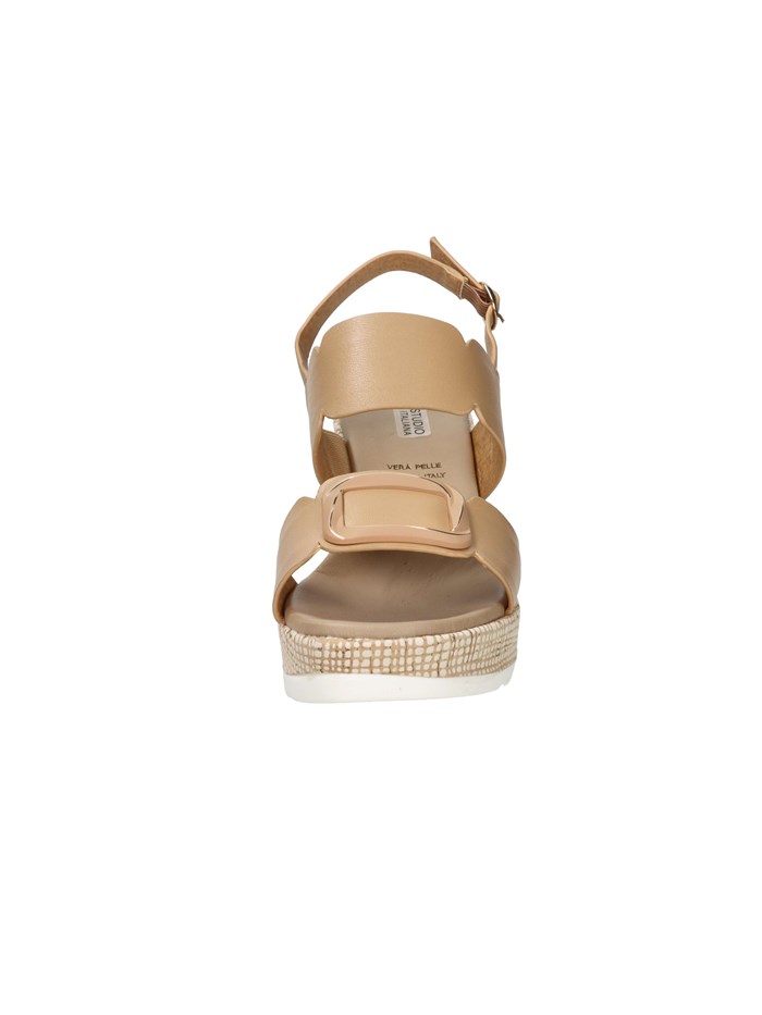 SANDALI CON ZEPPA 51229-E5 CAMMELLO