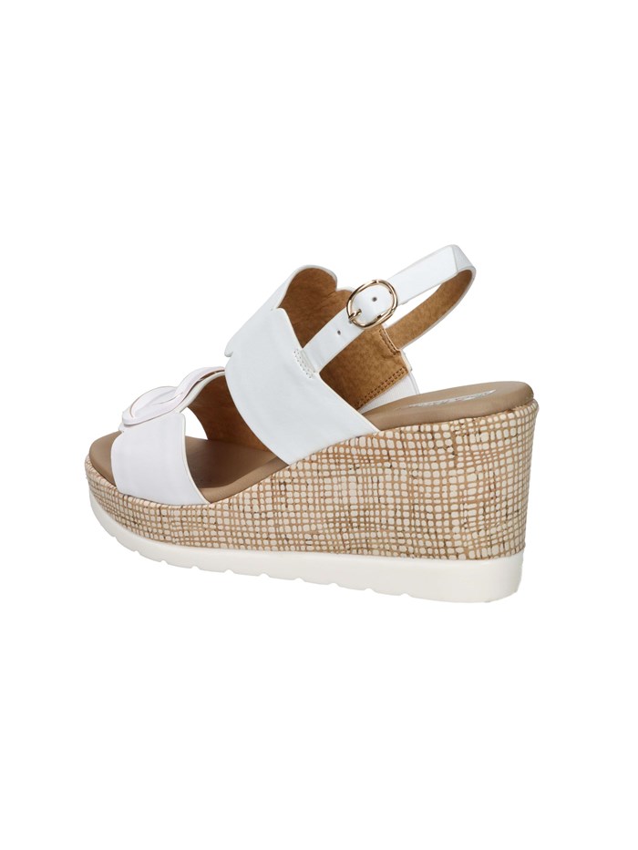 SANDALI CON ZEPPA 51229-E5 BIANCO